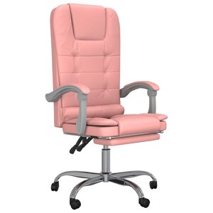 Fauteuil de massage inclinable de bureau informatique étude Rose similicuir rose 02_0025390