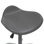 Chaise fauteuil siège de bureau informatique étude similicuir gris 02_0024026
