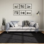 vidaXL Tapis OVIEDO à poils courts noir 200x200 cm