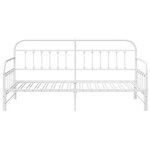 Cadre de lit jour vidaXL avec lit gigogne Blanc 90x200 cm Acier