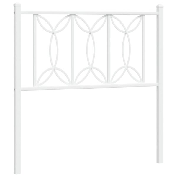 vidaXL Tête de lit métal blanc 80 cm
