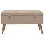 Banc banquette avec compartiment de rangement 80 cm beige velours 02_0010726