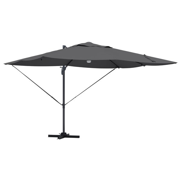 vidaXL Parasol Déporté - Anthracite Anthracite Polyester Grand