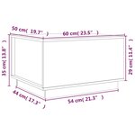 vidaXL Table basse Blanc 60x50x35 cm Bois massif de pin