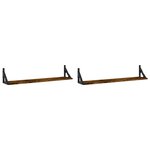 vidaXL Étagères murales 2Pièces chêne fumé 80x15x15 5cm bois d'ingénierie