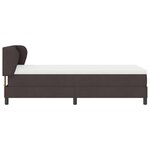 vidaXL Lit à ressorts avec matelas Marron foncé 80 x 200 cm tissu