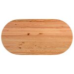 vidaXL Table à manger marron clair bois de chêne massif ovale