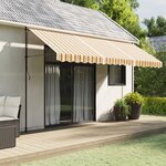 vidaXL Tissu de remplacement pour auvent rayures multicolores 4 5x3 5m