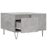 vidaXL Table basse gris béton 55x55x36 5 cm bois d'ingénierie