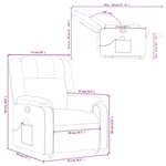 vidaXL Fauteuil inclinable de massage Cappuccino Similicuir