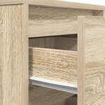 VidaXL Table de chevet avec lumières LED chêne sonoma 38x34x50 cm