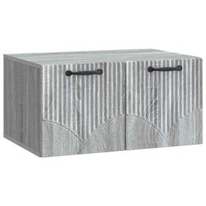 vidaXL Meuble TV mural Sonoma gris 59 5 x 41 x 30 cm Bois d'ingénierie