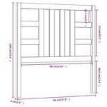 vidaXL Tête de lit Gris 96x4x100 cm Bois massif de pin
