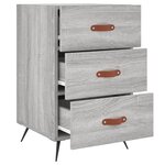 vidaXL Table de chevet sonoma gris 40x40x66 cm bois d'ingénierie