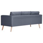 vidaXL Ensemble de canapés à 2 places et à 3 places Tissu Gris foncé