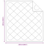 vidaXL Couettes & Duvets Blanc 240 x 220 cm Microfibre