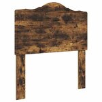 vidaXL Tête de lit avec tête de lit Chêne fumé 90 cm Bois d'ingénierie