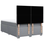 vidaXL Sommier à lattes de lit avec matelas Gris clair 140x200cm Tissu