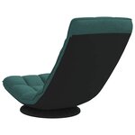 VidaXL Fauteuil de sol pivotant vert foncé 70x51x79 cm tissu