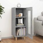 vidaXL Buffet Sonoma gris 34 5x34x90 cm Bois d'ingénierie