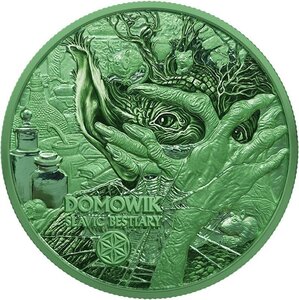 Monnaie DOMOWIK SPACE GREEN Slavic Bestiary 2 Oz Argent 1000 Francs Cameroon 2026