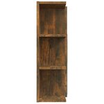 vidaXL Armoire à miroir de salle de bain Chêne fumé 80x20 5x64 cm Bois