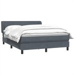 vidaXL Sommier à lattes de lit et matelas gris foncé 160x220cm velours