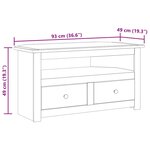 vidaXL Meuble TV d'angle Blanc 93x49x49 cm Pin Assortiment Panama