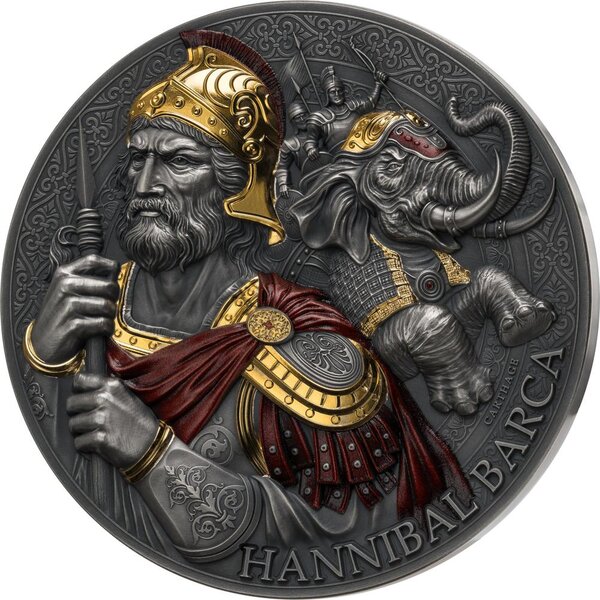 Pièce de monnaie en Argent 5000 Francs g 155.5 (5 oz) Millésime 2025 Great Commanders HANNIBAL BARCA
