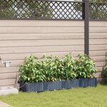 vidaXL Pots de jardin Gris 160 x 40 x 22 cm Acier