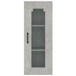 vidaXL Armoire murale suspendue Gris béton 34 5x34x90 cm