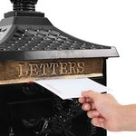 vidaXL Boîte aux Lettres Debout avec porte Noir 42 5 x 29 5 x 117 cm