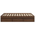 vidaXL Cadre de lit sans matelas chêne marron 160x200 cm