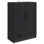 vidaXL Buffet avec tiroir Noir 66 x 34 5 x 92 cm Bois d'ingénierie
