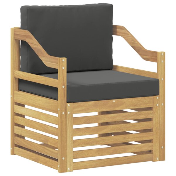 vidaXL Canapé d’extérieur Polyester Blanc et anthracite