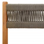 vidaXL Ensemble de bistro 3 Pièces gris polypropylène et bois massif