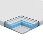 vidaXL Surmatelas Blanc 120 x 200 cm Mousse à mémoire de gel