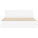 vidaXL Cadre de lit Blanc 150 x 200 cm Bois d'ingénierie