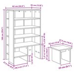 vidaXL Cabinet à chaussures 2 Pièces Chêne artisanal Bois d'ingénierie