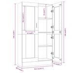 vidaXL Armoire à vitrine Chêne fumé 82 5x30 5x150 cm Bois d'ingénierie