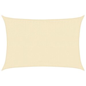 vidaXL Voile d'ombrage 160 g/m² Crème 3 5x5 m PEHD