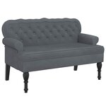 vidaXL Banc avec dossier gris foncé 119 5x64 5x75 cm velours