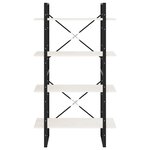 vidaXL Bibliothèque à 4 niveaux Blanc 80x30x140 cm Bois de pin massif