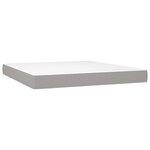 vidaXL Sommier à lattes de lit et matelas et LED Gris clair 180x200 cm