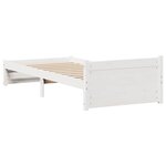vidaXL Cadre de lit sans matelas blanc 90x190 cm bois de pin massif
