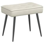 vidaXL Chaise de relaxation avec tabouret crème velours