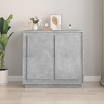 vidaXL Buffet gris béton 80x34x75 cm bois d'ingénierie