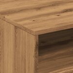 vidaXL Table basse avec lumières LED chêne artisanal 50x49x40 cm