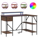 vidaXL Bureau Chêne marron 120 x 79 x 86.5 cm Bois d'ingénierie
