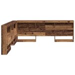 vidaXL Tête de lit de rangement Bois ancien 200 cm Bois d'ingénierie